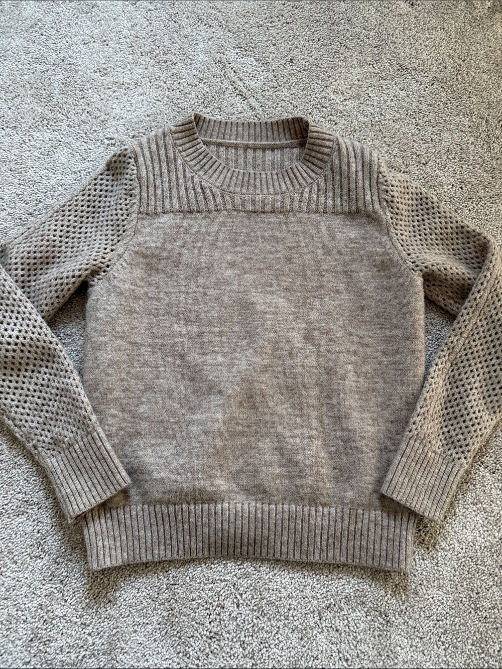 ‼️ Taupe Knit Crewneck Sweater ‼️